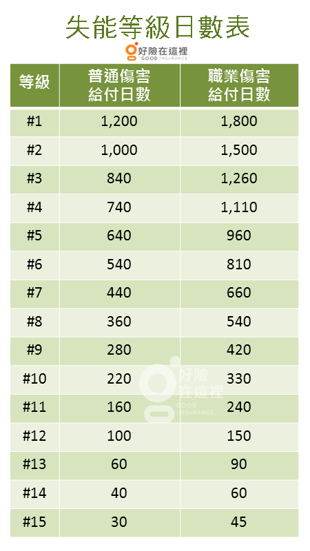 勞保失能等級算法複雜嗎 簡單公式算給你看 Goodins好險在這裡